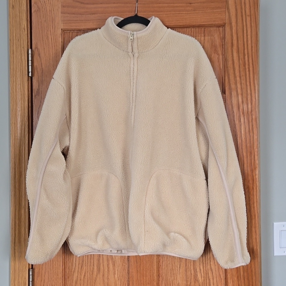 ASOS unisex oversized zip-up fleece jacket LARGE